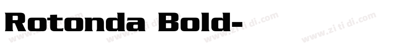 Rotonda Bold字体转换